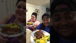 Wasssuup fyp mukbang cillapie eatingshow bbqribs broccoliandcheese Foodiegottahavedatcrunch [upl. by Haskel]