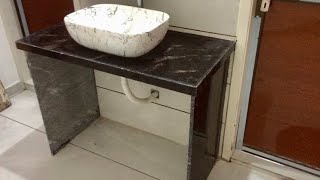 Countertop Washbasin Cabinets full Detail  How to Table Top washbasin installation [upl. by Nialb]