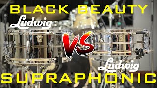 Ludwig Snare Drums Comparison Black Beauty LB417 VS Supraphonic LM400 [upl. by Cost717]