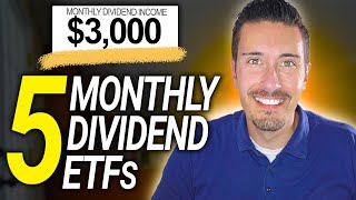 Top 5 MONTHLY Dividend ETFs for 2023 [upl. by Margalit]