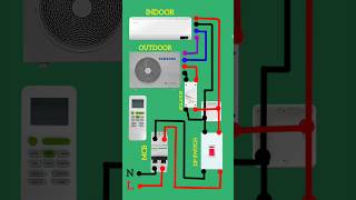 Air Conditioner Connection and Wiring Diagram  Split AC Wiring Diagram Indoor and Outdoor Unit AC [upl. by Hindorff823]