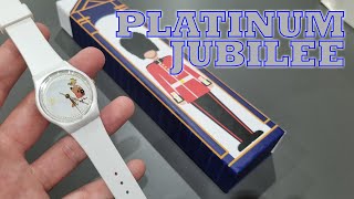 UNBOXING HOW MAJESTIC Swatch Celebrate the Queens Platinum Jubilee [upl. by Yenruoc368]