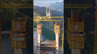 WORLDS SECOND HIGHEST BRIDGE underconstruction  TIANMEN BRIDGE 天门特大桥 bridge construction [upl. by Nemrac237]