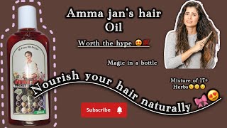 My favourite hair oil ✨  Amma jans hair oil Haircare 🎀✨ [upl. by Enajyram]