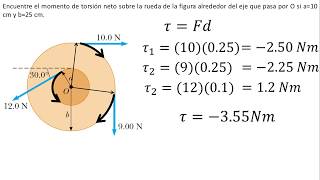 Física  Momento de torsión  Ejemplo 2 [upl. by Lehteb]