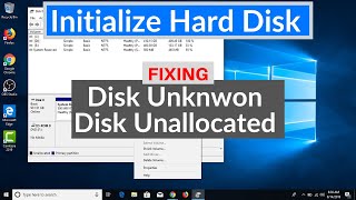 How to Initialize Hard Drive  Disk Unknown Not Initialized Unallocated FIX [upl. by Xanthe]