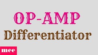 OP AMP Differentiator [upl. by Ailadgim]