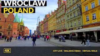 4K Wroclaw❤️ Walking Tour  City Center  Old Town [upl. by Olaf]