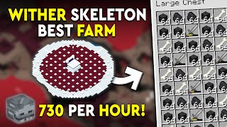 Minecraft Wither Skeleton Farm Tutorial  NEW  730 Heads PH [upl. by Sergent]