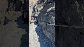 Start of the hand cables Highline Trail Glacier National Park [upl. by Sterling468]