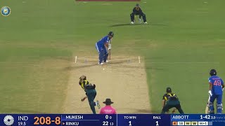 INDIA vs AUSTRALIA 1st T20 LAST OVER HIGHLIGHTS  RINKU SING last ball SIX  INDvsAUS [upl. by Lorenz]