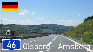 Germany A46 Olsberg  Arnsberg [upl. by Susejedairam128]