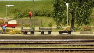 Modellbahn Wilstein  Köf rangiert Kurswagen [upl. by Lolanthe238]