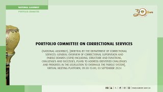 Portfolio Committee on Correctional Services 03 September 2024 [upl. by Einimod]