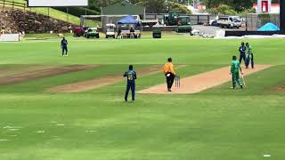 Kamindu Mendis bowling both hands vs Ireland U19 [upl. by Attenor]