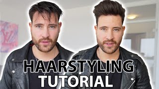 Haarstyling TUTORIAL für Männer bei KURZEN HAAREN 2021 [upl. by Richter]