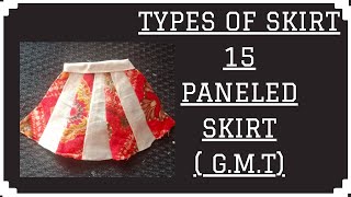 TYPES OF SKIRT  How do you cut a Panelled skirt  pattern making [upl. by Alita285]