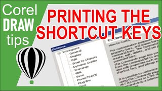 Printing full list of shortcut keys in CorelDraw [upl. by Qirat891]