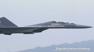 China Air Force J16 Fighter at Airshow China j16 fighter chinaairforce airshow aviation [upl. by Atinal860]