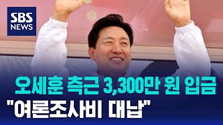 오세훈 측근 3300만 원 입금…quot여론조사비 대납quot  SBS [upl. by Aynatan]