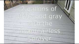 AVANTI AIRLESS SPRAYER working on the Deck [upl. by Iyre]