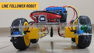 Line Follower Robot using Arduino And L293D Shield [upl. by Bolt]