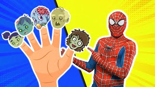 Finger Family Zombie and more Superheroes song  Kids Songs and Nursery Rhymes [upl. by Chew238]