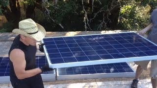 How to install 4100 Watt Solar Panel Array Solar OffGrid System Installation Video 22 [upl. by Ytrebil627]