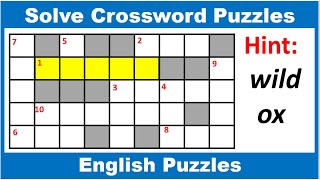 Solve Crossword Puzzles  Crossword puzzle  English Riddles  Think and Answer Puzzle Puzzle Game [upl. by Nussbaum739]