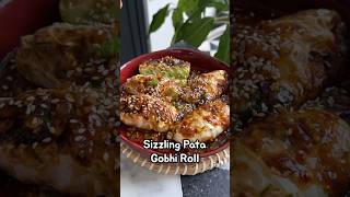 Sizzling Patta Gobhi Rolls Indian Noodles Cabbage Roll shorts [upl. by Bonnell]