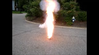 Explosive reaction with potassium permanganate and glycerin [upl. by Stich]