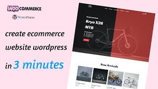 create ecommerce website wordpress in 3 minutes [upl. by Bari]