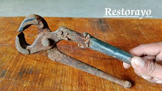 Full Restoration Older Brother Pliers  Rusty Pincers Tower modified Beautiful Bonsai Pincers [upl. by Kenzie36]