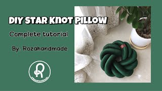 So Easy And Modern Cushion DIY😊 Star knot pillow tutorial Just one hour it needs🤩 [upl. by Ayikal]