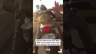 Florida motorcyclist with ‘WILL RUN’ license plate drives away from deputies after traffic stop [upl. by Nedaj333]