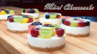 NoBake NoEgg과일 미니 치즈 케이크 만들기 Easy Fruit Mini Cheesecake Recipe  Easy Fruit jelly cake [upl. by Hanako]