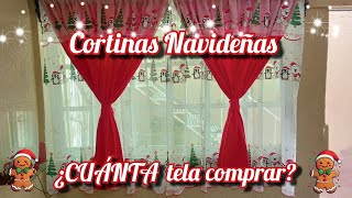 ¿Cómo CALCULAR la tela de unas cortinas  Cortinas Navideñas 🎄🎁 [upl. by Euqinemod]