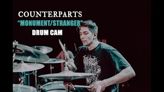 Counterparts  Monument amp Stranger  Drum Cam LIVE [upl. by Laehpar]