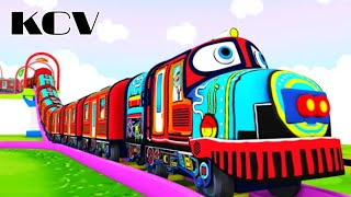 Cartoon Train For Kids  Kids Cartoon Video [upl. by Aynodal547]