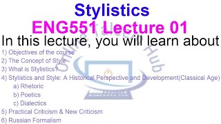 Stylistics  ENG551 Lecture 01 [upl. by Hephzibah]