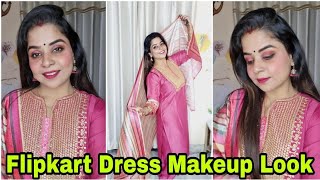 Wedding makeup look  Flipkart Dress makeup look sirf 5 minute मेंeasy makeup look [upl. by Swetiana]