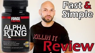 Alpha King Supplement  Force Factor Review [upl. by Aisetra691]