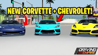 NEW CORVETTE  CHEVROLET In Driving Empire [upl. by Demmy]