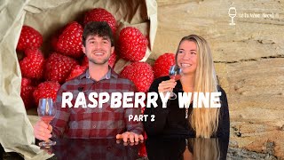 Raspberry Wine Part 2  Tasting  First Racking [upl. by Tesler]