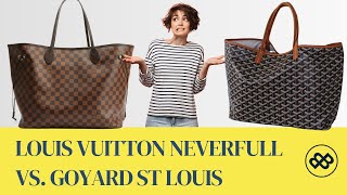 Goyard Vs Neverfull  Louis Vuitton Neverfull MM  Goyard Tote  Goyard Saint Louis GM [upl. by Nnylrac]