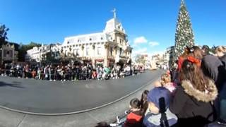 Disneyland Christmas Parade  December 24 2016 Ricoh Theta S 360 [upl. by Brew321]