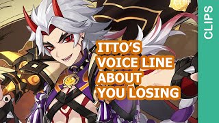 Arataki Ittos Voice Over  About competing in games Chinese audio EN Subtitle [upl. by Roshan59]