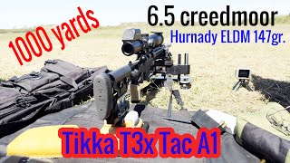 1000 yard extreme long range precision match with Tikka T3x Tac A1 65 Creedmoor [upl. by Florida164]