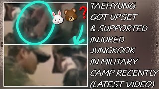 OMG💋😱Taehyung Got Upset amp Supported Injured Jungkook In Military CampNewtaehyungjungkook [upl. by Anaicul]