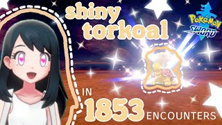 ♡ SHINY TORKOAL in 1853 ENCOUNTERS LIVE Pokemon Sword ♡ [upl. by Airakaz]